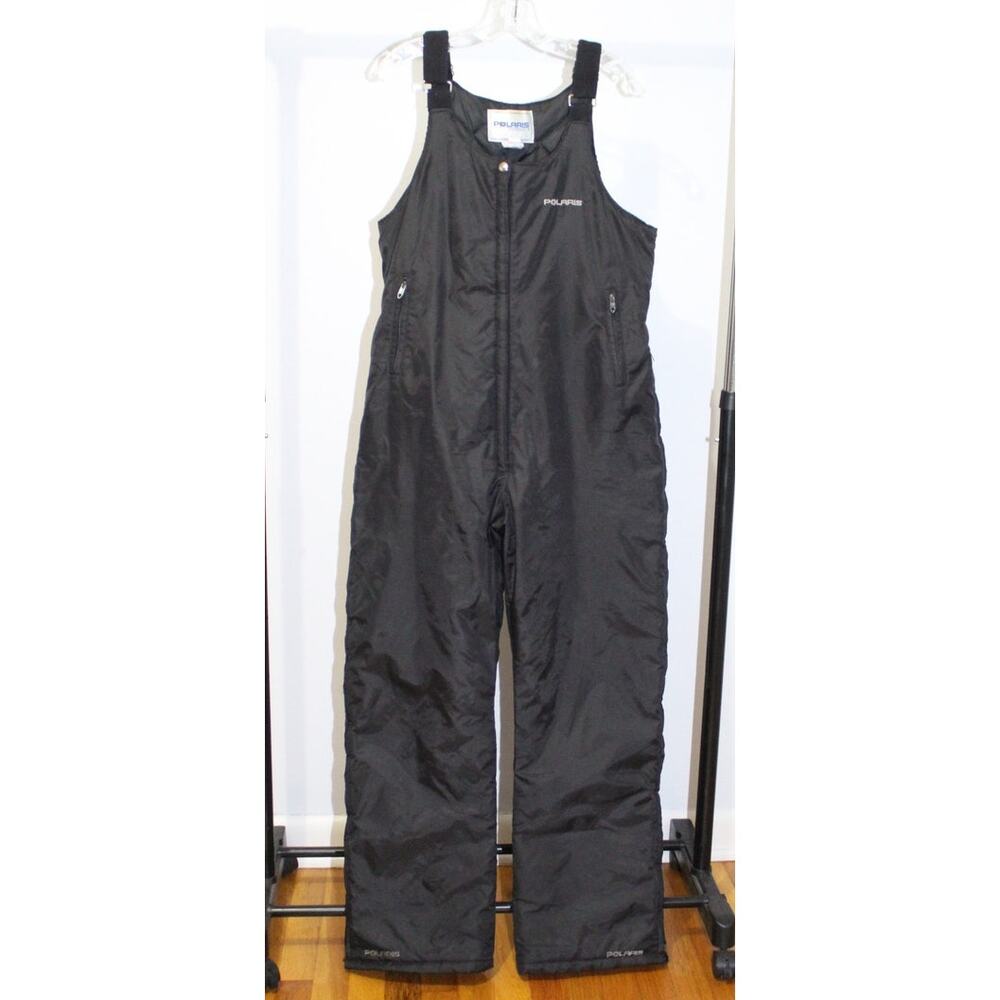 Vintage 90s Polaris Black Snowmobile Bib Overall Snow Pants Women’s L